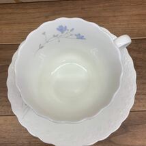 ◆E-208 NARUMI BONE CHINA ナルミ ボーン チャイナ シルキーホワイト ステープルライン 洋食器 カップ ソーサー マグカップ まとめ 現状品_画像6