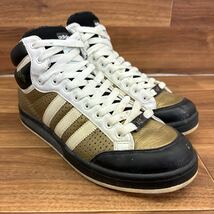 D-20 adidas アディダス AMERICANA WIZARDS アメリカーナ ウィザーズ バスケットシューズ カジュアルシューズ ゴールド メンズ 26.5cm_画像1