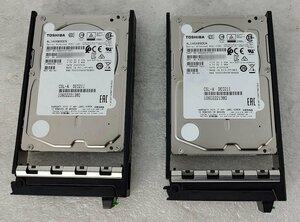 ●[2台セット] 2.5inch 12G 15K 900GB SAS HDD 富士通純正マウンタ付 Primergy RX2530M2,M4,TX2550M4,TX1320 M3,M4など [P/N:A3C40179841]