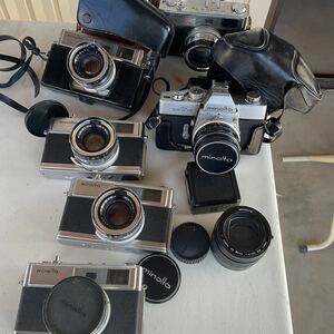 ミノルタ　MINOLTA フィルムカメラ ７s 5台　　srT101 1台　　レンズ１台　ストロボ１台