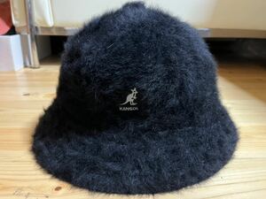 送料230円 KANGOL カンゴール カンゴール ファー ハット帽子 バケットハット ブラック 黒 XL