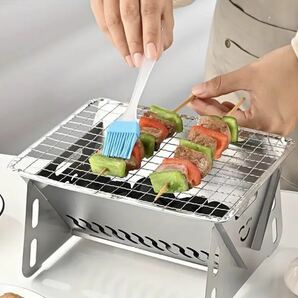 特売 バーベキュー コンロ ミニ 焚火台 コンパクト ソロキャンプ 収納袋付き BBQ アウトドア バーベキューグリル バーベキューの画像1