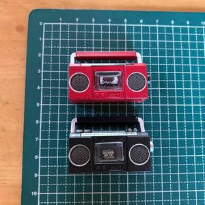  Epo kga tea radio-cassette .CD radio-cassette radio-cassette black red tape one doll house miniature free shipping 