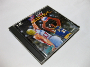 PCE 動作品 PCエンジン Aicom USA プロバスケットボール 説明書ケース付き HuCARD ゲーム ソフト PC Engine ヒューカード HUDSON ハドソン