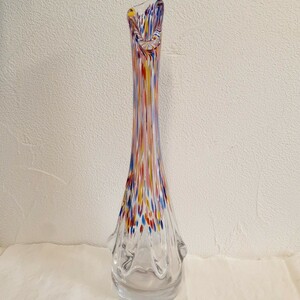 ガラス 花瓶 フラワーベース　約42.5cm×10cm