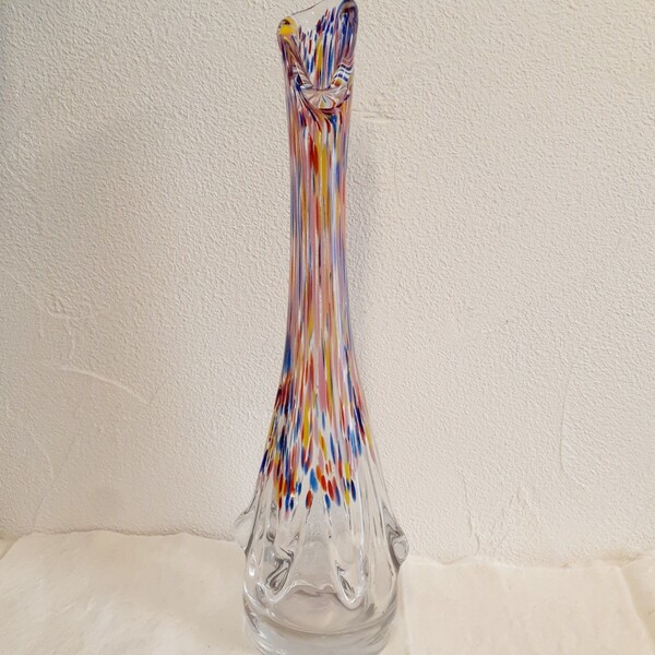 ガラス 花瓶 フラワーベース 約42.5cm×10cm