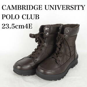 EB4468*CAMBRIDGE UNIVERSITY POLO CLUB*レディースショートブーツ*23.5cm4E*茶