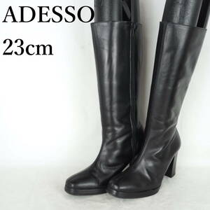 EB4505*ADESSO*アデッソ*レディースショートブーツ*23cm*黒