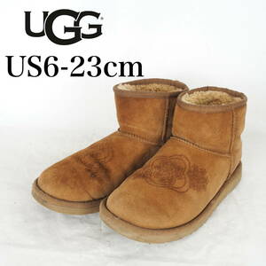 EB4537*UGG*アグ*レディースショートムートンブーツ*US6-23cm*キャメル