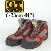 EB4552*G.T HAWKINS*ジーティーホーキンス*レディーストレッキングシューズ*6-23cm相当*グレー・赤_画像1