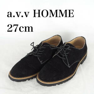 MK4033*a.v.v HOMME*アー・ヴェ・ヴェ*メンズシューズ*27cm*黒