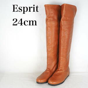 EB4753*Esprit*エスプリ*レディースニーハイブーツ*24cm*煉瓦色