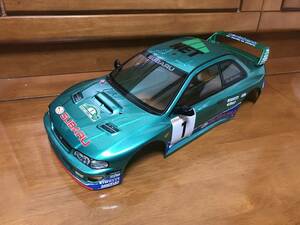 タミヤ 激レア 1/10 スバル インプレッサ 状態良好 　WRC 　限定　99年ドイツ国内ラリー優勝車　ステカ貼り付け 　中古ボディ