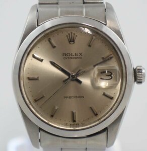 ◆ 1円 ～ ROLEX / ロレックス Ref.6694 34番 OYSTERDATE オイスターデイト PRECISON プレシジョン AT シルバー文字盤 142982