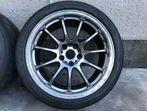 WORK EMOTION ワーク エモーション 18インチ 9.5J +30 PCD114.3 5H ホイール 265/35R18 タイヤ付 エボⅩ等用_画像5