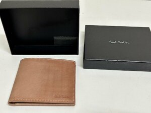 2921　PAUL SMITH ポールスミス 2つ折り札入れ レザー ナチュラル 新品未使用 正規品保証