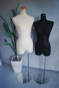 0 is 417. woman torso 2 body set lady's wi men's arm less pair less cloth stand attaching ivory black 