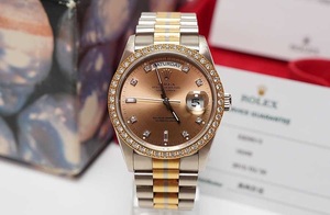 Rolex Rolex Tridor 10p Bezel Diamond Day Дата 18349a BIC Автоматическая обмотка коробка, обоснование гарантии.