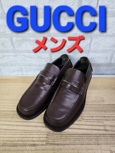 グッチ　GUCCI　ブラウン ローファー ビジネスシューズ