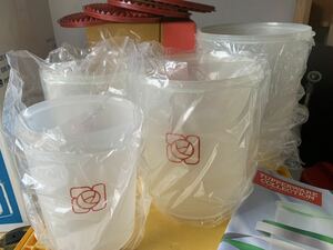 未使用 箱付き タッパーウェア 4種類セット Tupperware デッドストック 昭和レトロ 保存容器