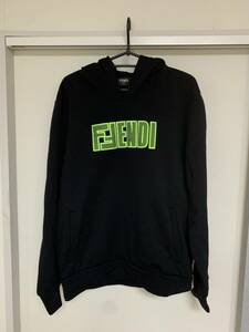 FENDI Logo mesh Parker M Fendi black sweat Parker black long sleeve 