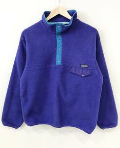 92年製 patagonia スナップT フリース ジャケット ブルー 25530 S2 パタゴニア 古着 ヴィンテージ オールド SIZE：M■0123N