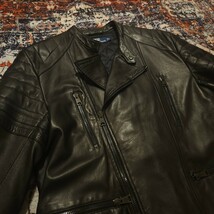 【最高級】 Polo Ralph Lauren Lambskin Motercycle Jacket 【L】 ラムスキン モーターサイクル ジャケット レザー ライダース 羊革 RRL _画像2