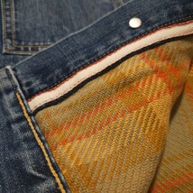 【名作】 RRL 2nd Type Blanket Denim Jacket 【S】 ブランケット デニム ジャケット レザー Levi's 507XX 肉厚 ジーンズ Ralph Lauren_画像7