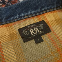 【名作】 RRL 2nd Type Blanket Denim Jacket 【S】 ブランケット デニム ジャケット レザー Levi's 507XX 肉厚 ジーンズ Ralph Lauren_画像3