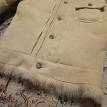 【最高級】 Polo Ralph Lauren 1st Type Shearing Leather Jacket 【S】 シアリング レザー ジャケット 羊革 ムートン ライダース RRL ラム_画像7