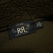 【激渋】 RRL Sherpa Fleece Grizzly Jacket 【M】 シェルパ フリース グリズリー ジャケット ネイティブ TALON 羊 レザー Ralph Lauren_画像3