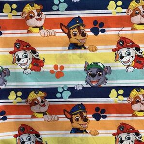 【輸入生地】110x45cm パウパトロール ストライプ