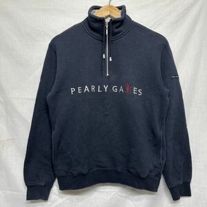 PEARLYGATES Pearly Gates 2 L половина Zip вышивка футболка Parker Golf одежда темно-синий темно-синий женский b18633