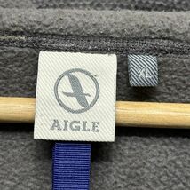 AIGLE エーグル POLARTEC ポーラテック フル ジップ アップ ボア ジャケット フリース メンズ XL グレー フーディー アウター b18668_画像8