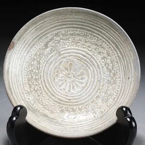 X476. 時代朝鮮美術 高麗 三島手 小皿 / 陶器陶芸古美術時代