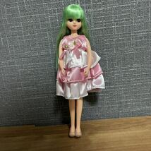 リカちゃん キャッスル グリーン ヘア 緑 帽子 ドレス 服 _画像3