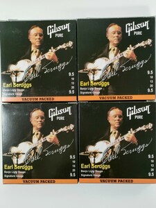ギブソン　Gibson Earl Scruggs 5弦バンジョー弦　ライト　9.5 10 13 20 9.5 SBG-ESL 未開封未使用　　4セット　