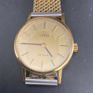 人気 OMEGA オメガ デビル レディース腕時計 ゴールド文字盤 手巻き アンティーク