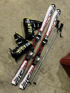 スキーセット140cm★ブーツ25.5cm★小学生 中学生 高校生★ FISCHER フィッシャー PROGRESSOR ★ROSSIGNOL ロシニョール COMP J4