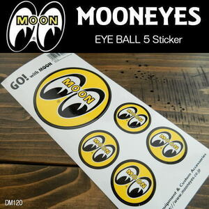ムーンアイズ MOONEYES Sticker ステッカー アイボール5ピース EYEBALL DM120
