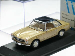 レア/既絶版/モデルカー/W113/MercedesBenzメルセデスベンツ280SL / パゴダルーフ/ポールブラック/ゴールド/初期銀箱/極美//縦目/R107/R129