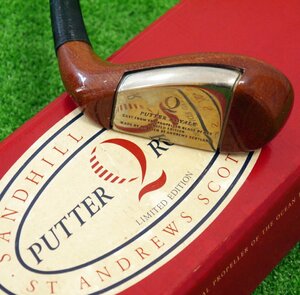 USED品・長期保管品 St.Andrews セントアンドリュース 木製 ウッド パター SANDHILL SWILKEN PUTTER ROYALE QE2 外箱付