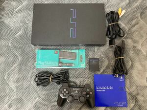 【送料無料】SONY Play Station 2 本体・ケーブル・コントローラー・メモリーカード　PS2