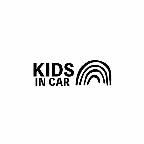 M-002 キッズインカー　ステッカー　Baby in car 虹　レインボー　Kids in car ベビーインカー おしゃれ