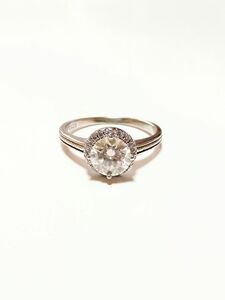 モアサナイト1.0ct シルバー 925 リング