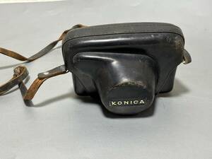 d0879◆昭和レトロ◆現状品◆KONICA コニカ Auto S　フィルムカメラ　KONISHIROKU HEXANON 1:1.9 f47mm◆純正革ケース付き