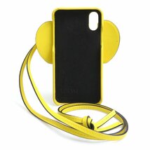 ロエベ LOEWE スマートフォンケース iPhone X/XSケース ゾウ レザー イエロー 55312g_画像3