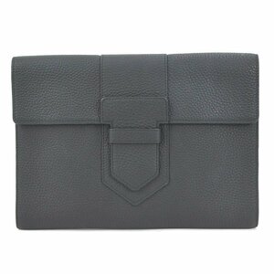 DELVAUX デルヴォー クラッチバッグ Presse A5 Pouch レザー ブラック 55337f