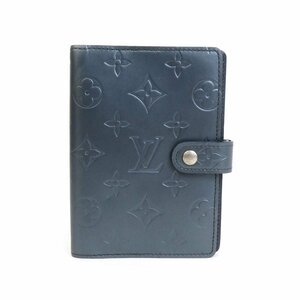 ルイ ヴィトン LOUIS VUITTON 手帳カバー モノグラムマット アジェンダPM モノグラムマット ネイビー e57992a