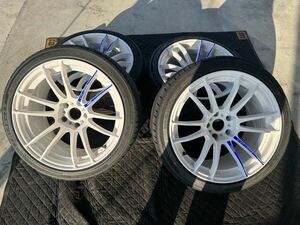 廃盤品　RAYS gramLIGHTS 57エクストリーム スペックD 18×9.5j+12 5/114.3 4本タイヤ付きセット！RAYS グラムライツ シルビア　RX-7